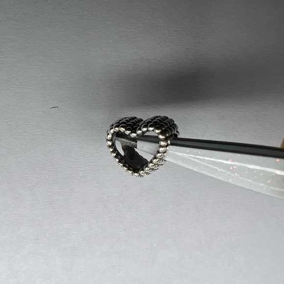 Authentic Pandora Beaded Open Heart Charm - Picture 5 of 7